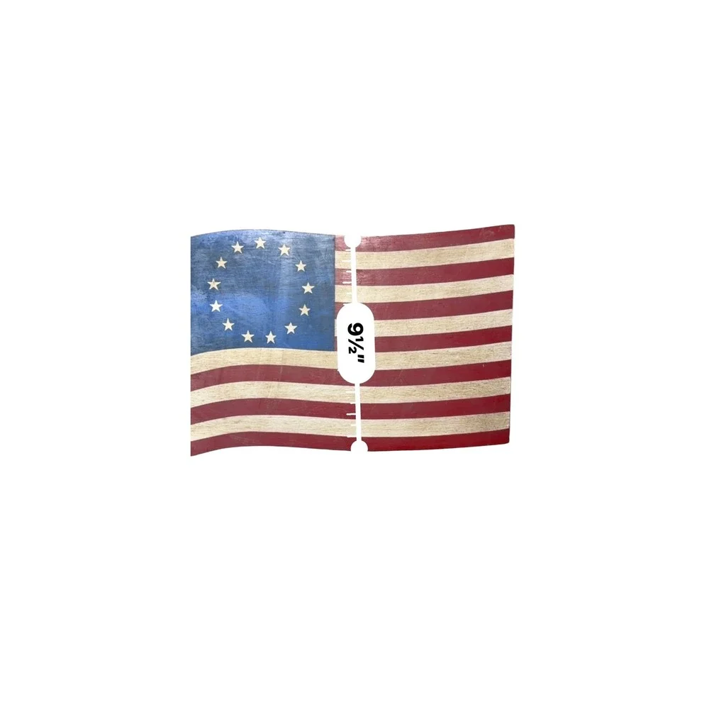 Cornwall Wood Products Betsy Ross 13 Star Wooden American Flag Wall Decor Rustic